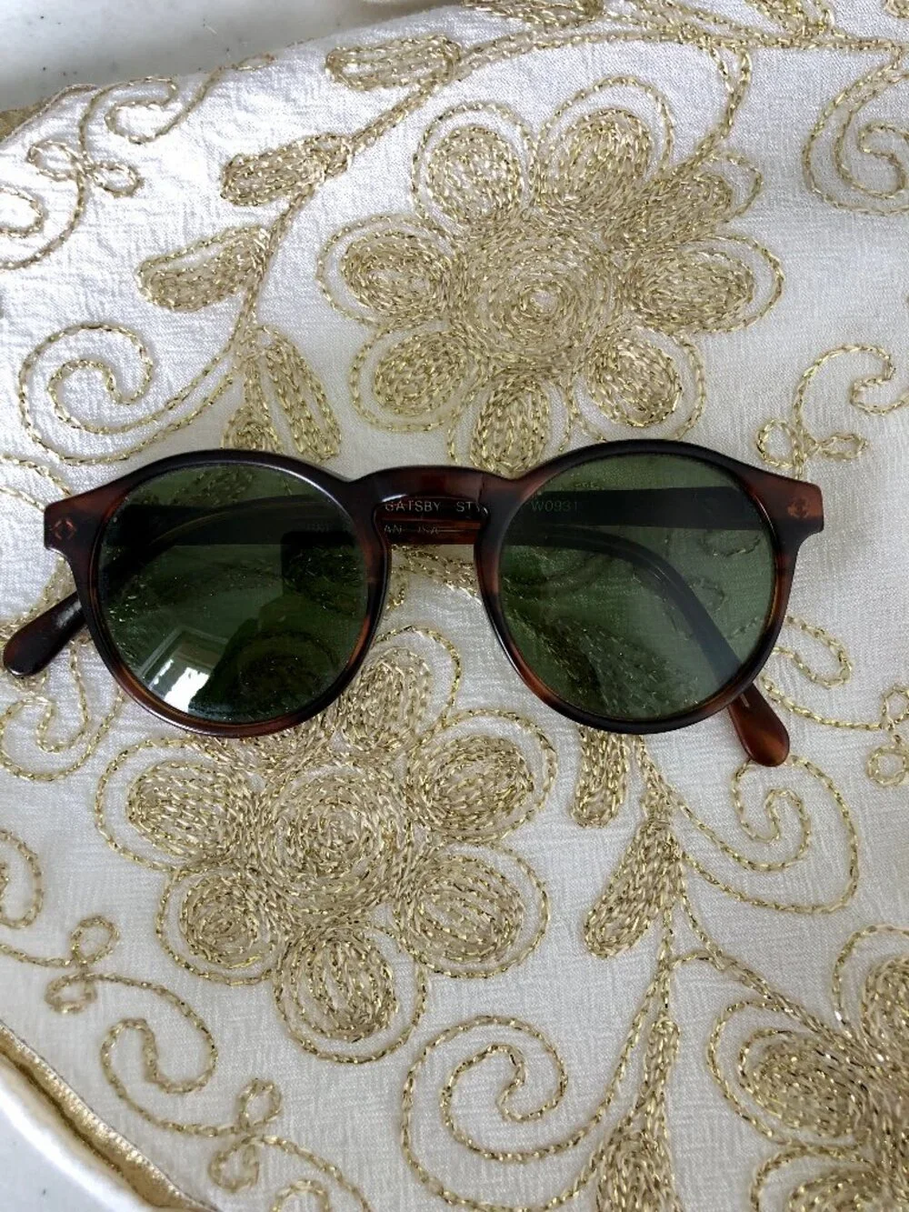 Vintage Ray-Ban Sunglasses Gatsby Style 1, W0931 Tortoise with Green Lenses